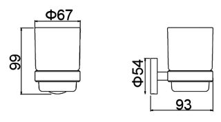 Стакан для зубных щёток Timo Saona 13031/17 золото матовое